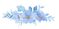 蓝色小清新花朵春游动态小图标