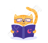 猫咪卡通萌宠宠物小图标读书书本世界儿童图书日