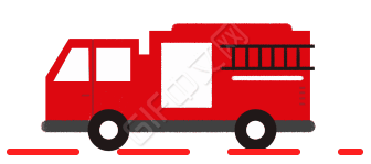 动态消防车全国消防安全日图标