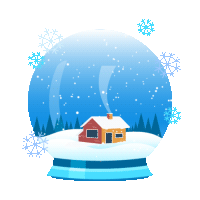 动态水晶球雪花下雪冬至二十四节气