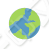 蓝色转动星球简约世界地球日小图标