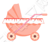 动态婴儿车孩子儿童母亲图标分割线