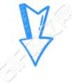 蓝色向下动态箭头图标分割线