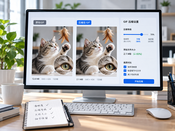 GIF压缩怎么保持清晰？压缩等级怎么选择/